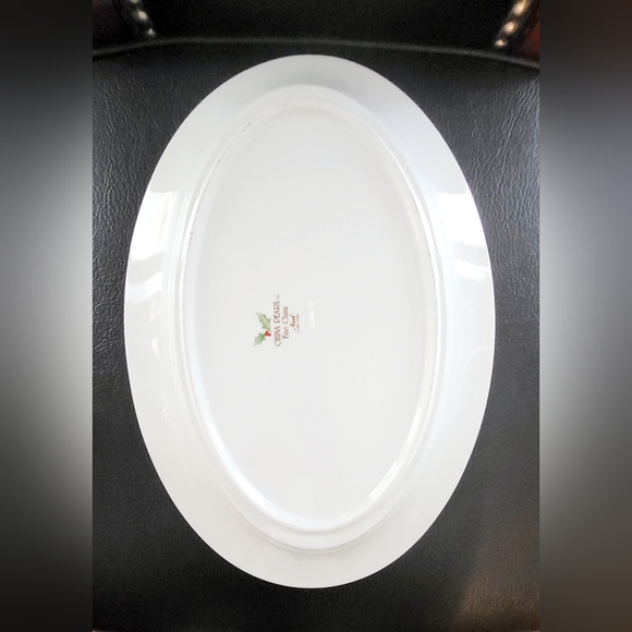 China Pearl NOEL Fine China Liling TWO (2) Serving Platters 14 1/8" x 9 11/16" - Picture 5 of 7
